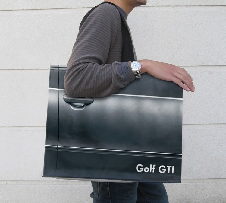 Tragetaschen Design -verpackung-werbung-kreativ-golf-gti