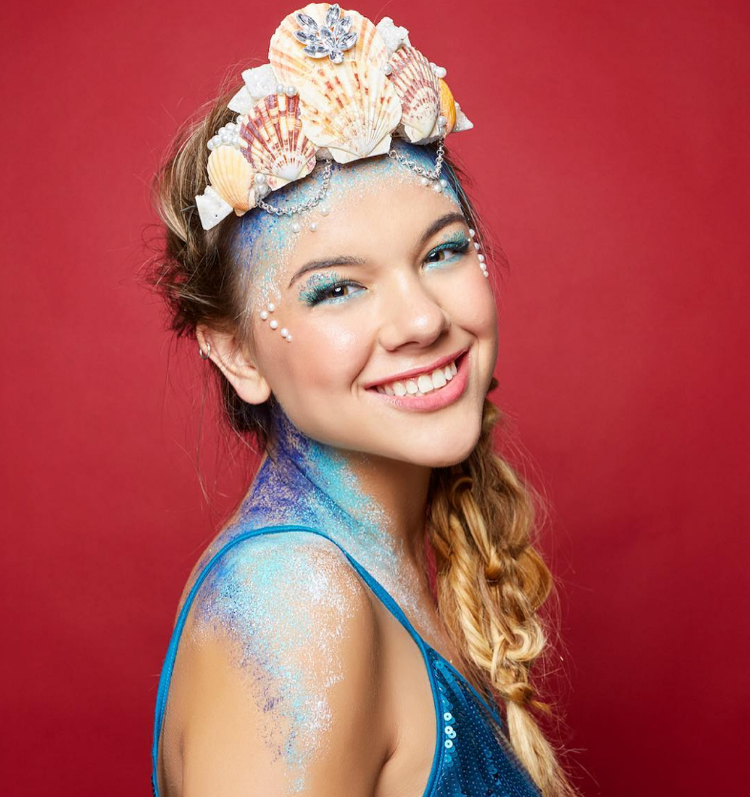 Unterwasser Kostüm meerjungfrau-make-up-perlen-muschelkrone