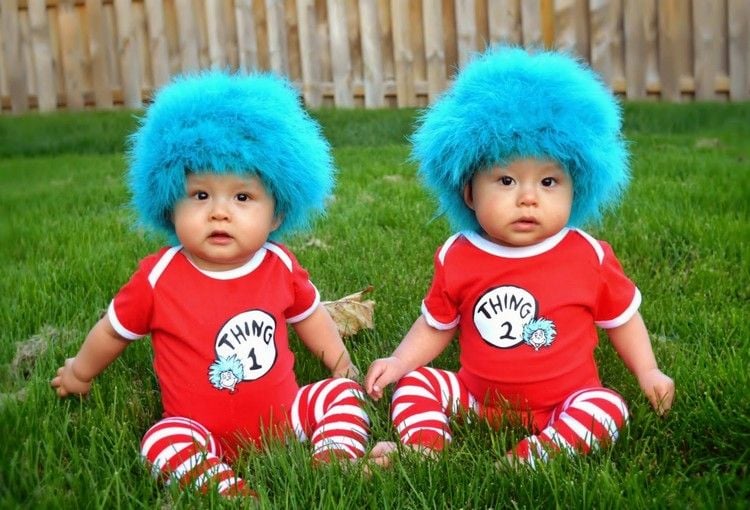 Zwillings Kostüme fasching-baby-witzige-idee