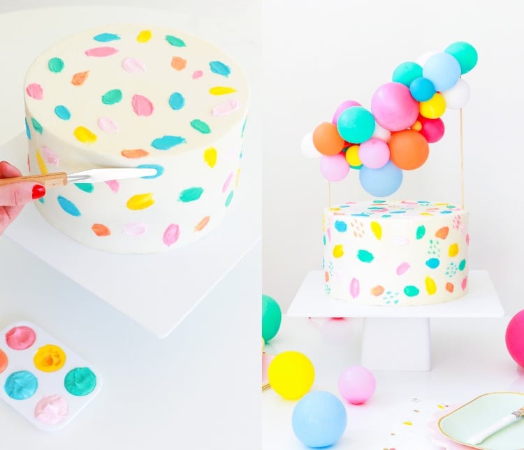 Tischdeko zum Geburtstag Bastelidee für Girlande aus Ballons