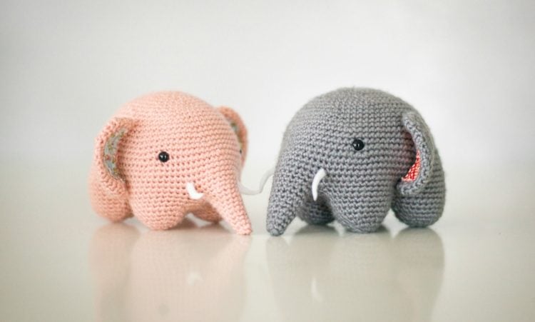amigurumi häkeln elefant-grau-rosa-einfach-idee-textil