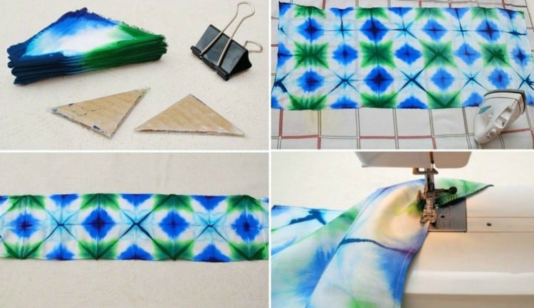 batik-techniken-shibori-grün-blau-weiß-nähen