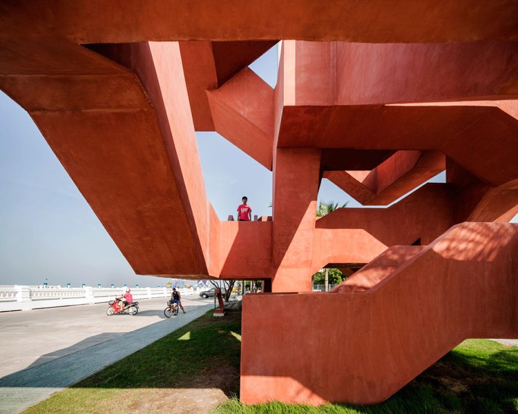 beton-architektur-rot-baustoff-skulptur-thailand-park