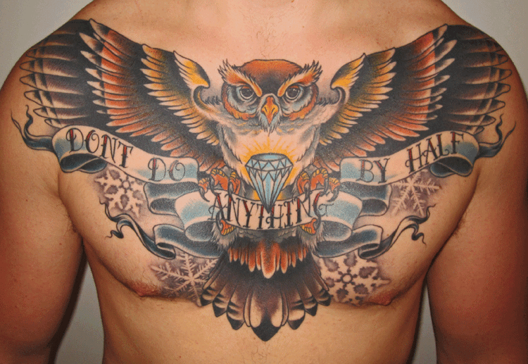 Brust mann motive tattoo Tattoo Mann