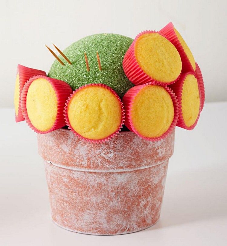 DIY Geschenkideen für die beste Freundin cupcake-blumenstrauß-selber-machen