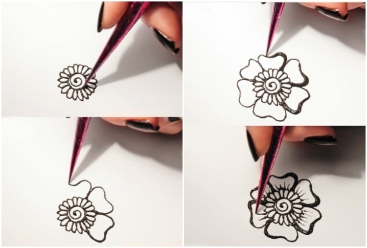 henna-tattoo-selber-machen-auf-papier-üben-tipps