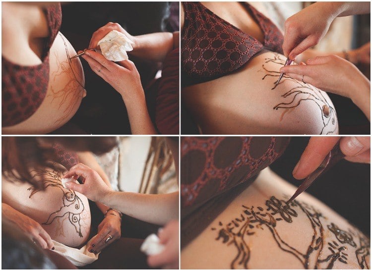 henna-tattoo-selber-machen-schwangerschaft-schwangerbauch-bemalen