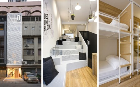 holz wandverkleidung hostel-bangkok-thailand-modern