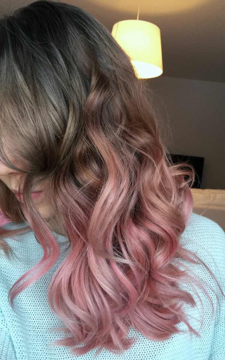 ombre-haare-braune-rosa-idee-haarfarbe-selber-machen-friseur
