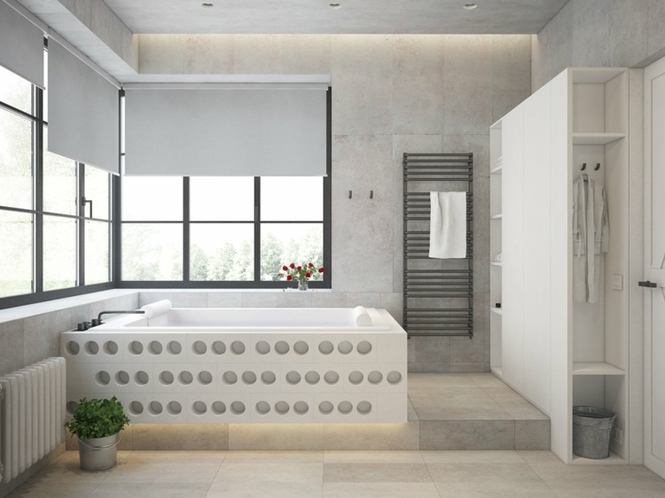 rost-optik-badezimmer-grau-weiß-modern-badewanne