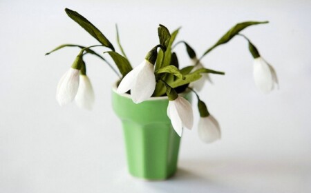 schneeglöckchen-basteln-deko-frühling-ostern-krepppapier