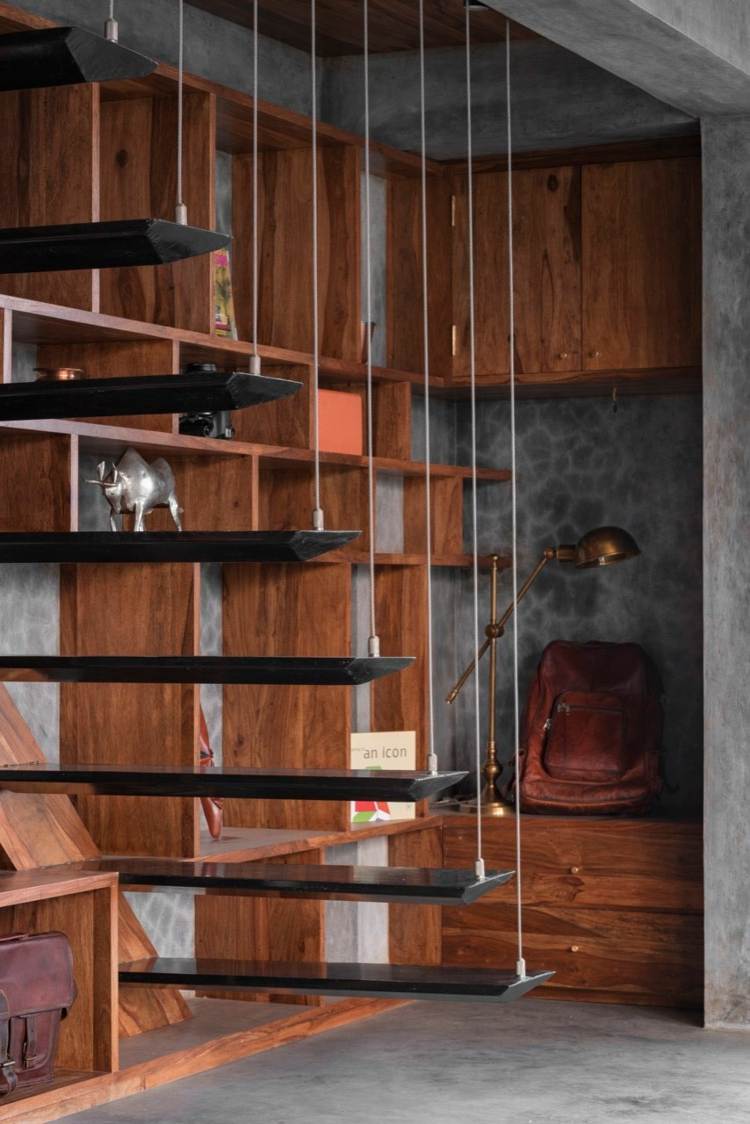 veranda-holz-schwebende-stufen-treppe-modern-idee-geländer-seile