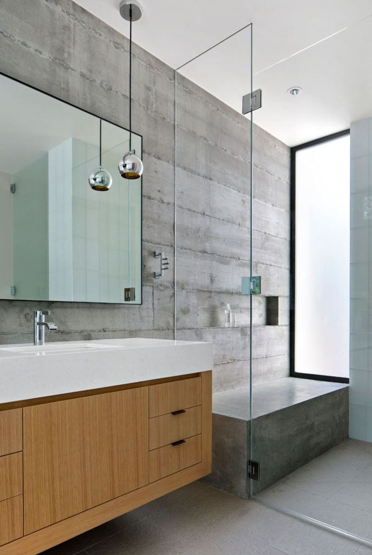 beton-wand-badezimmer-minimalistisch-pendelleuchte-waschschrank