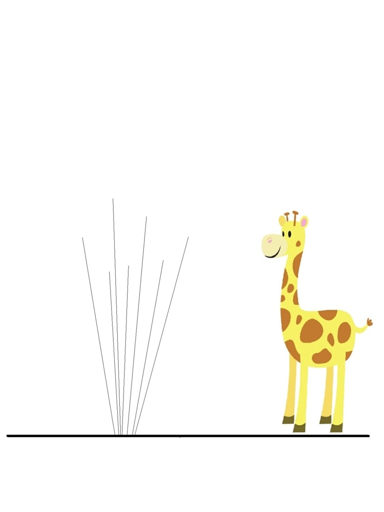 fingerabdruck-baum-vorlage-kinderzimmer-deko-wandgestaltung-giraffe-gelb