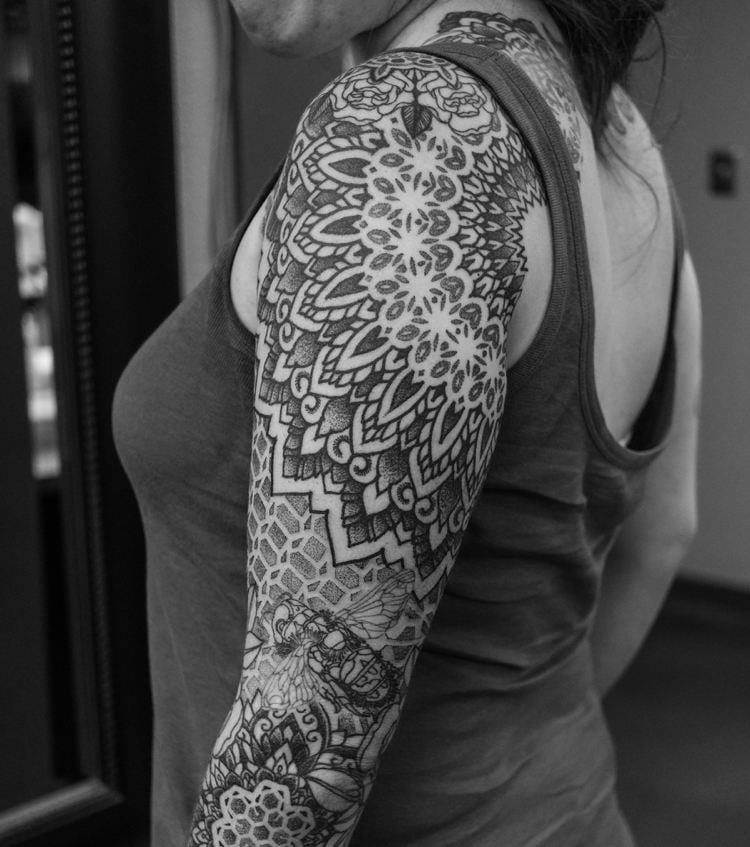 Mandala unterarm tattoo frau 25 Beste