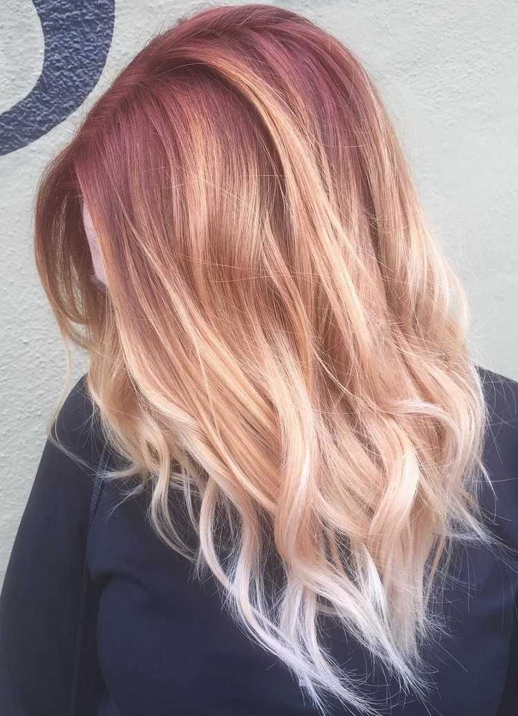 ombre-blond-rosa-rote-haare-färben-sommer-haarfarbe