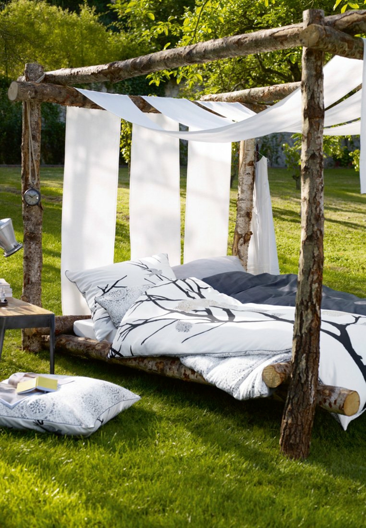 Himmelbett für Garten ein idyllischer Ort zum Träumen