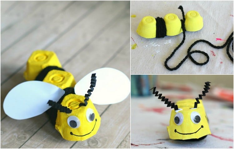 Biene basteln mit Kindern – 18 einfache und kreative Ideen mit Anleitung