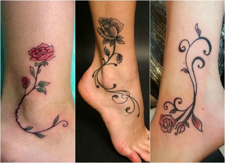 rosenranke-tattoo-fuß-fußknöchel