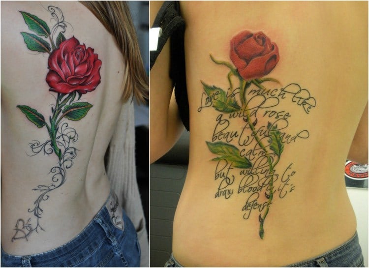 rosenranke-tattoo-rücken-spruch-kombination