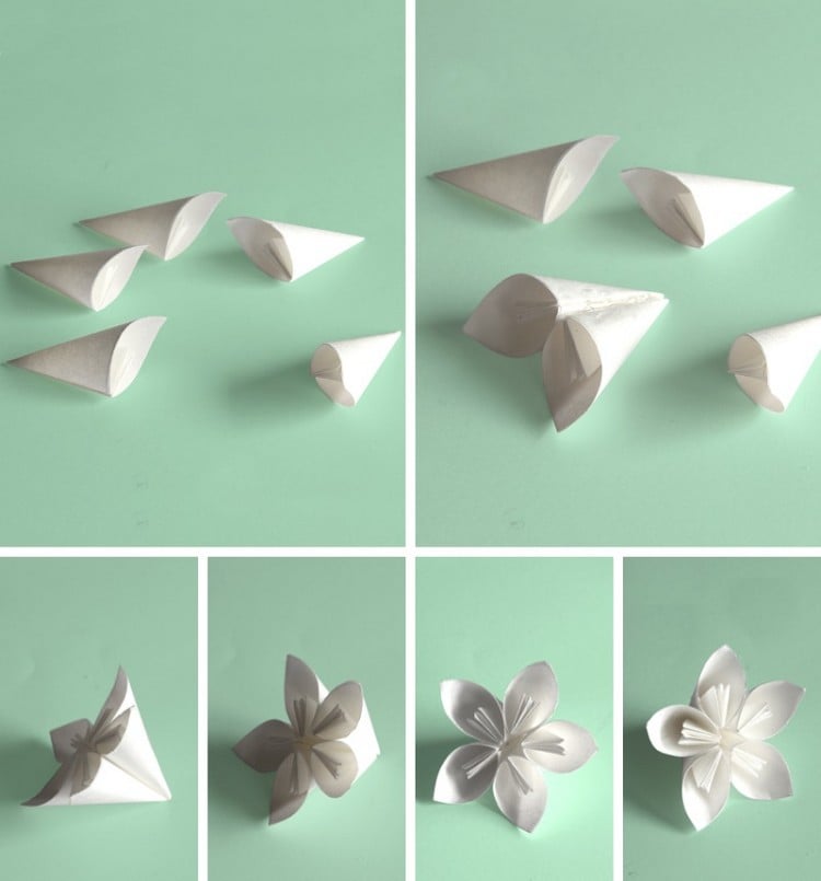 origami-blume-blütenblätter-kleben