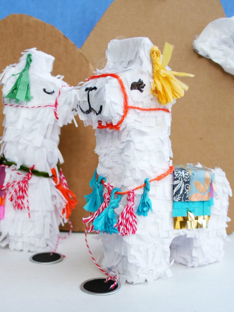 Piñata basteln -esel-partydekoration-papier-überraschung