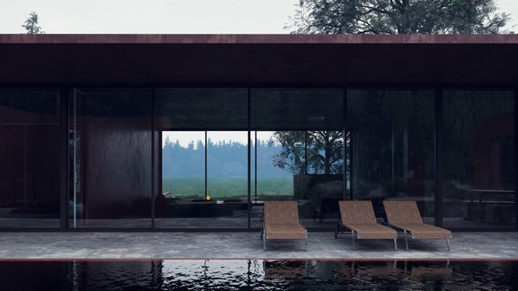 stahl-glas-fassade-pool-beton-terrasse