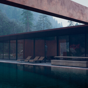 stahl-glas-fassade-wasser-pool-beton-terrasse