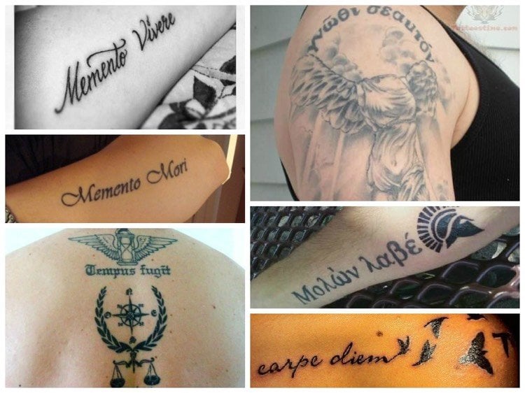 Tattoo Spruche Latein Altgriechisch Bedeutung  Vorschlage Fur Kurze Tattoo Spruche Auf Latein Und Griechisch