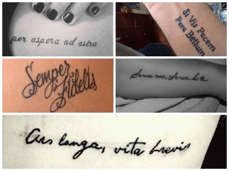 Tattoo Spruche Lateinisch Kurz Arm  Vorschlage Fur Kurze Tattoo Spruche Auf Latein Und Griechisch