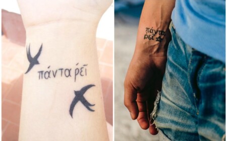 tattoo-sprüche-kurz-handgelenk-alles-fliesst-leben-tod