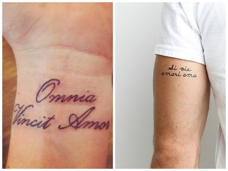 tattoo sprüche latein mann liebe handgelenk arm