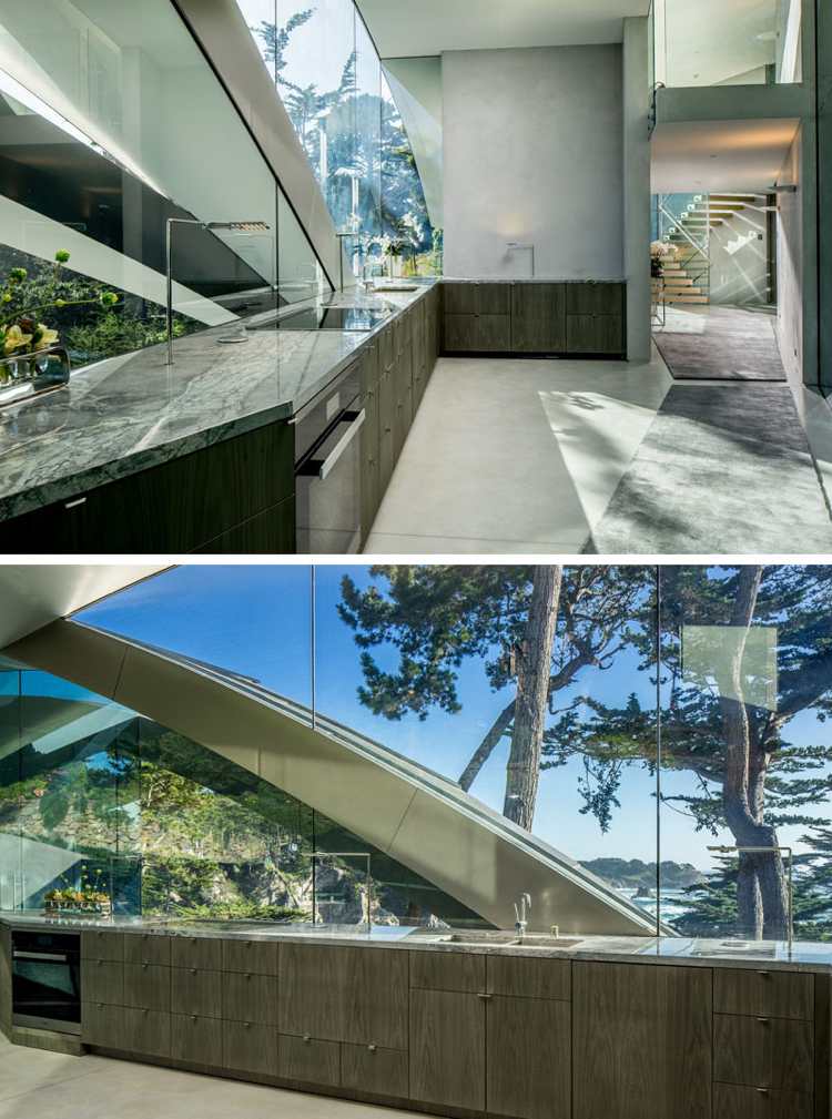 fassade-glas-beton-küche-modern-minimalistisch