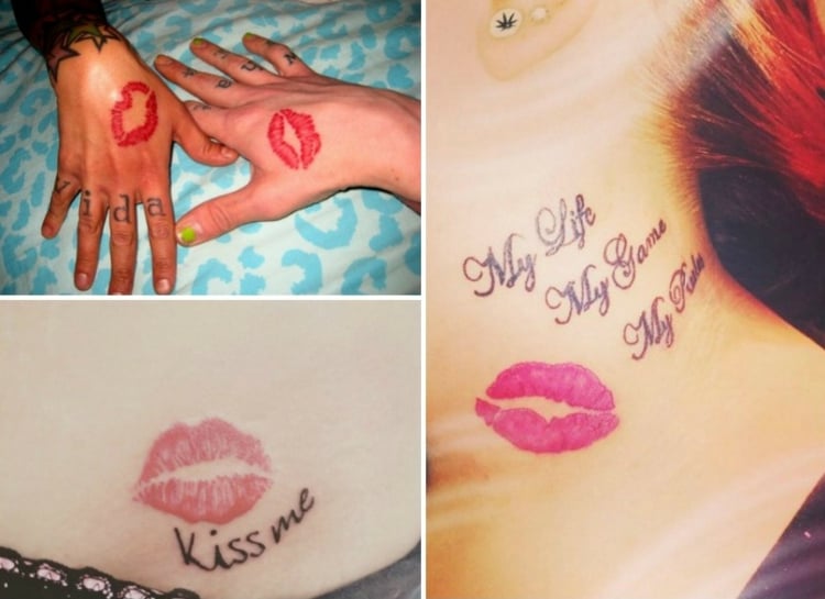 50++ Kussmund tattoo mit spruch ideas