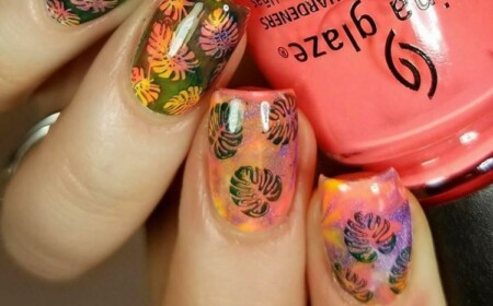 nageldesign bildergalerie blätter-bunt-motive-herbst-jahreszeiten-farben