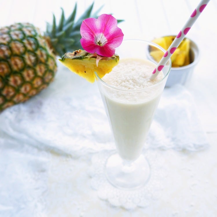 Piña Colada Rezept -Smoothie-kokosraspeln