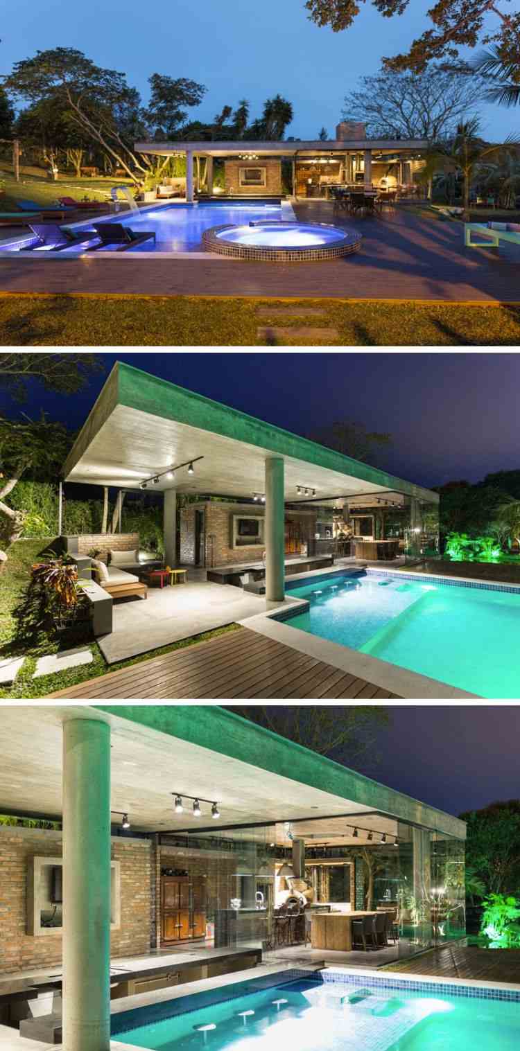 swimmingpool-im-garten-modern-design-glashaus-säulen-architektur