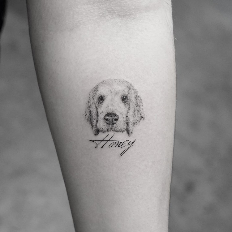 tattoo-ideen-frauen-fotorealistische-tattoos-hund