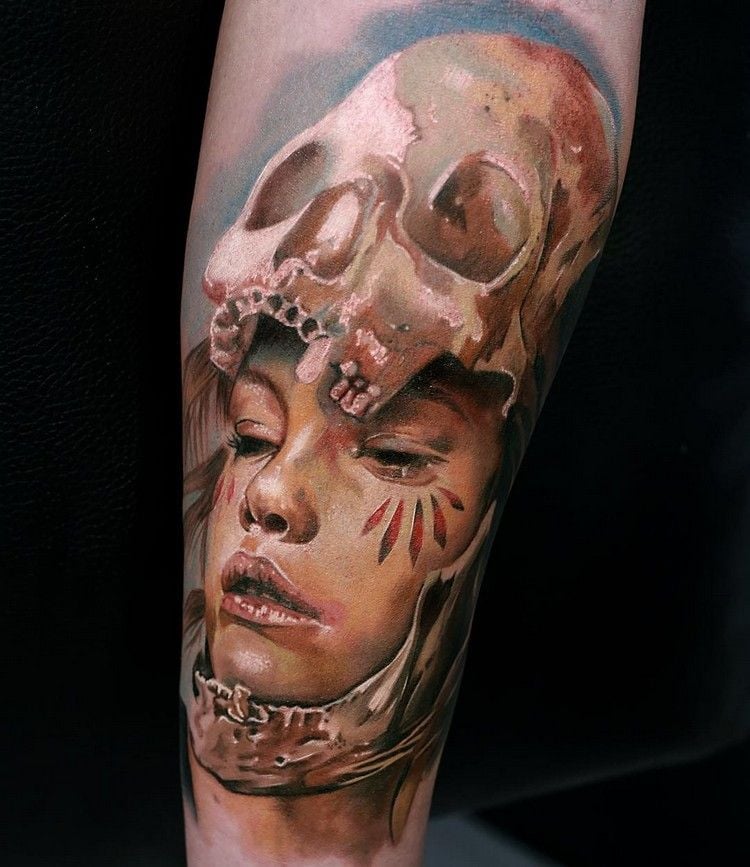 tattoo-ideen-männer-fotorealistische-tattoos