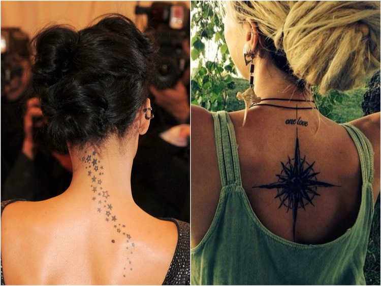 tattoo-motive-wirbelsaeule-frauen-sterne-designs