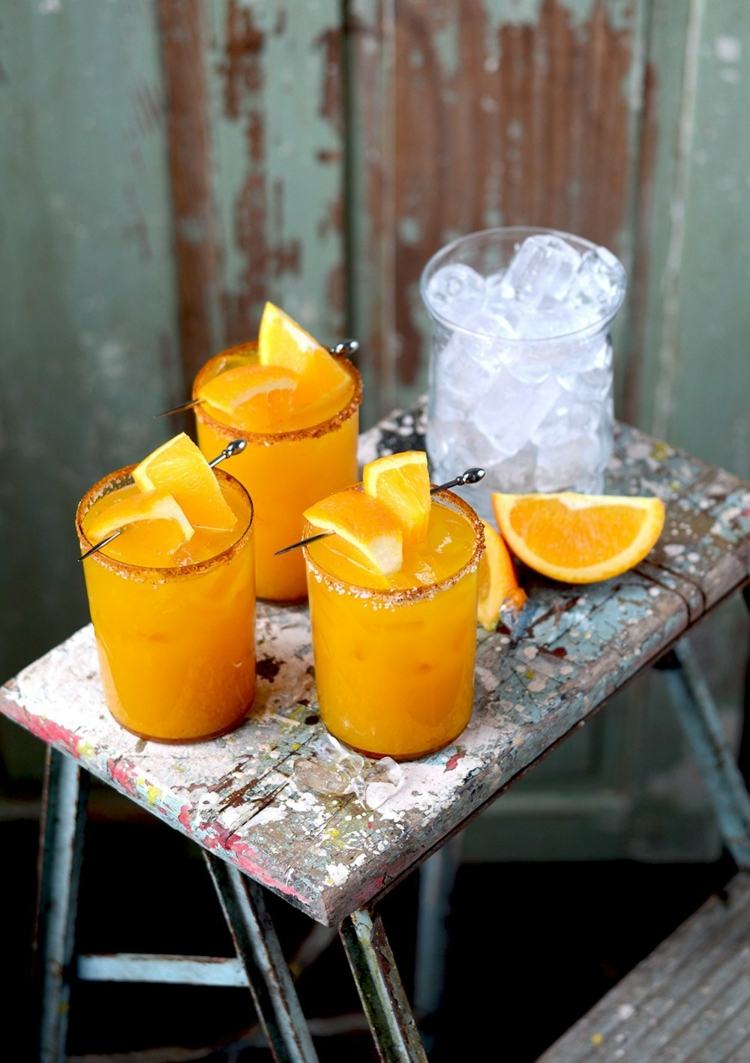 zuckerrand-gläser-orangen-limonade