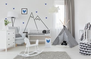 Wandtattoos-Kinderzimmer-Spielecke-Zelt-skandinavisch-einrichten