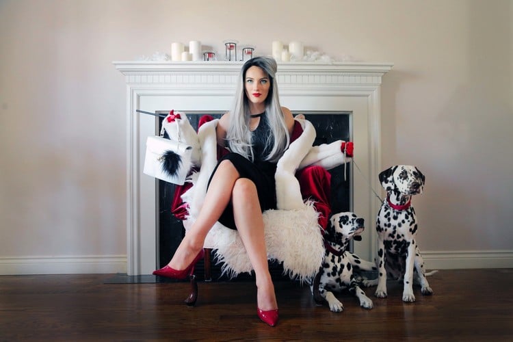 Cruella De Vil Kostüm 101-dalmatiner-kleidung-accessoires