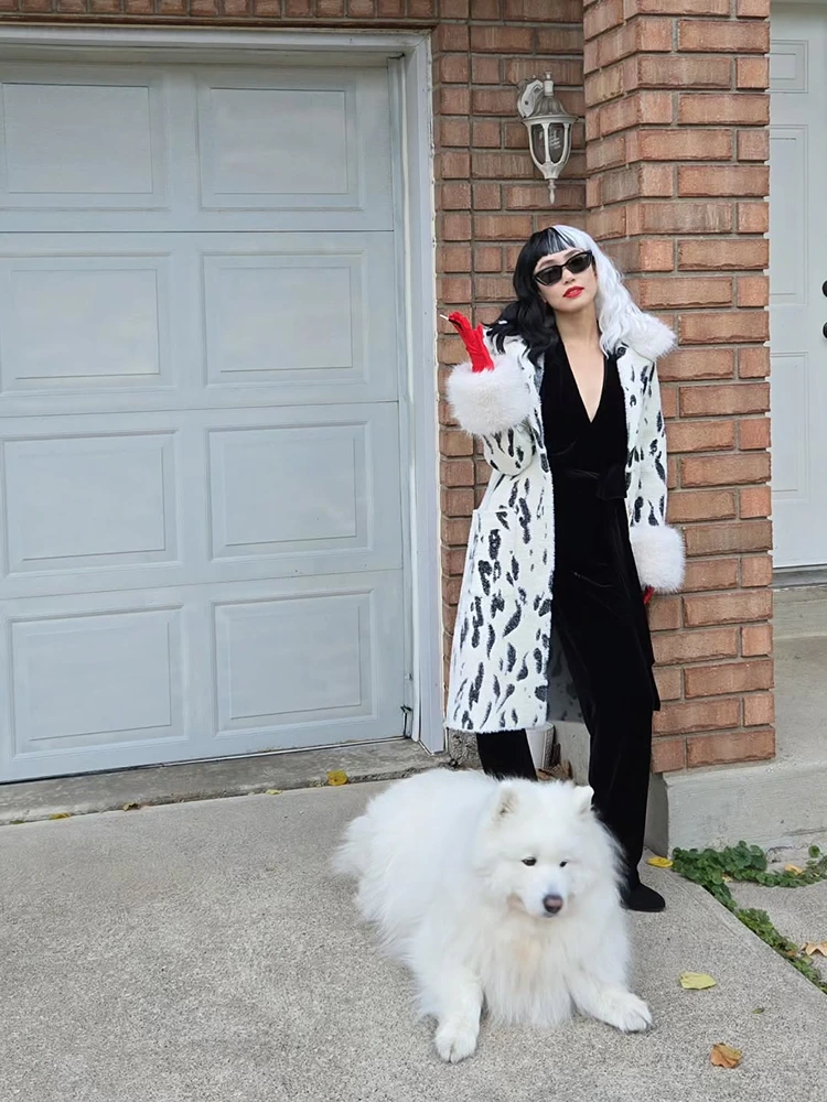 cruella de vil mantel dalmatiner muster