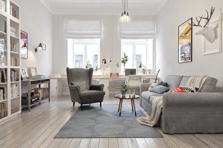 dekoration-wohnzimmer-skandinavischer-stil-einrichtung-grau