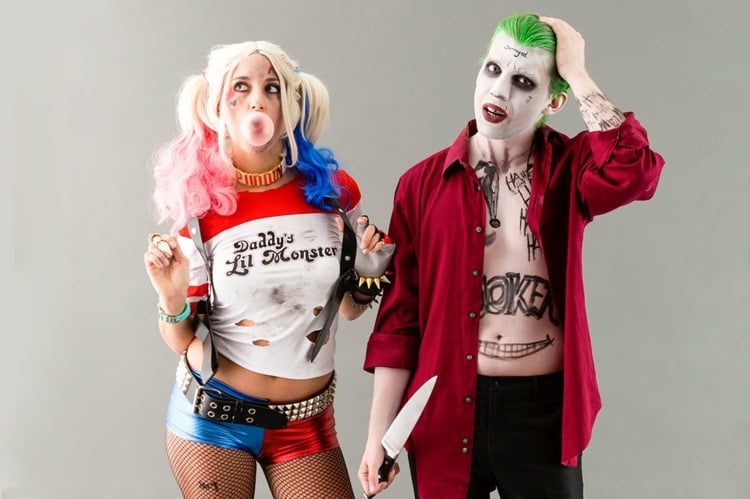 Harley Quinn Kostüm halloween-erwachsene-selber-machen-suicide-squad
