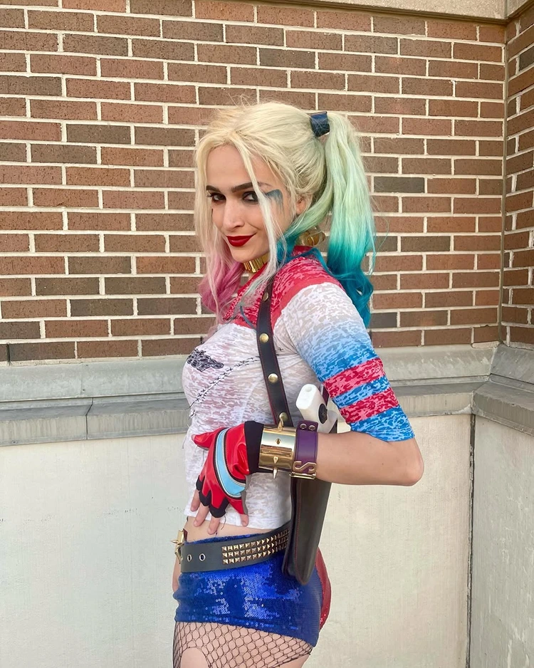 harley quinn kostüm haare halloween