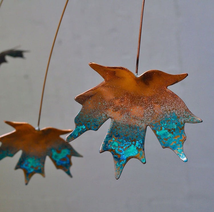 Herbstbasteln mit Naturmaterialien -ideen-basteln-kinder