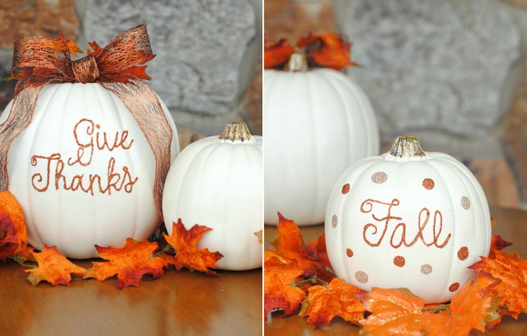 kürbis-deko-weiße-kürbisse-dekorieren-herbst-glitzer