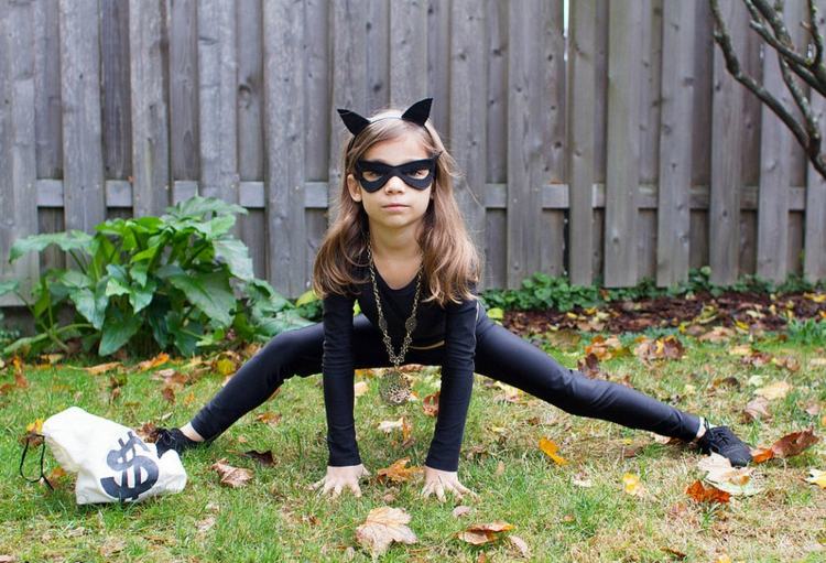 catwoman kostüm ohren-maske-mädchen-schwarz